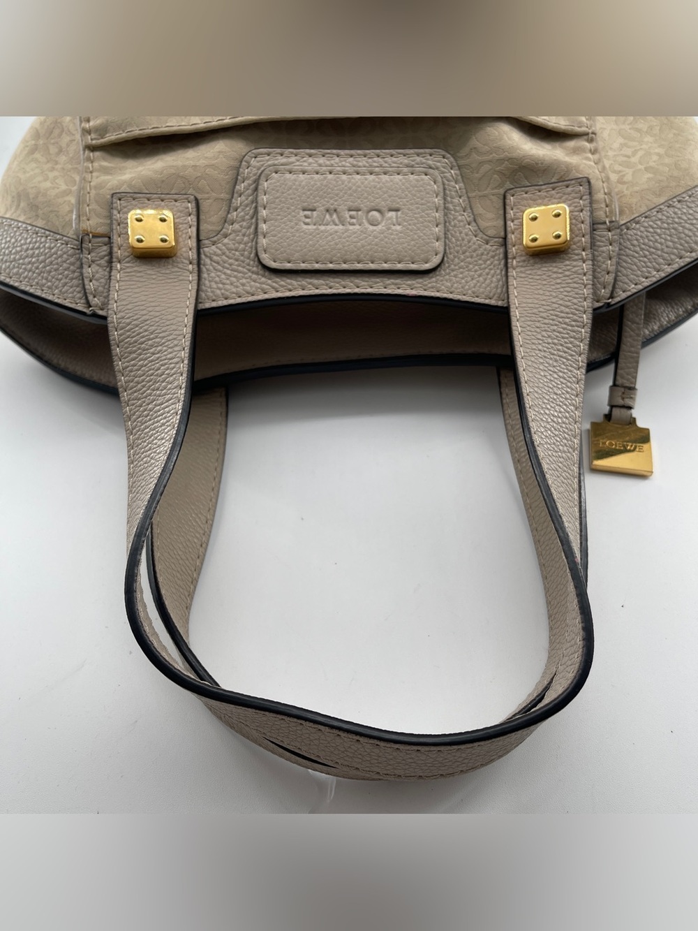 Loewe Anagram Canvas Leather Shoulder Bag - Picture 10 of 16